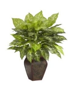 Nearly Natural 23inH Silk Dieffenbachia Plant With Decorative Vase