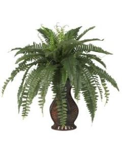 Nearly Natural 28inH Silk Boston Fern With Urn