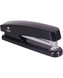 Business Source Full-strip Plastic Desktop Stapler - 20 Sheets Capacity - 210 Staple Capacity - Full Strip - 1/4in Staple Size - Black