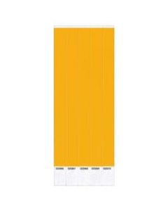 Amscan Waterproof Paper Wristbands, 3/4in x 10in, Solid Orange, Pack Of 500 Wristbands