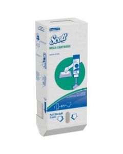 Scott Mega Cartridge 1-Ply Napkins, 6-1/2in x 8-7/16in, White, 180 Per Pack, Case Of 6 Packs