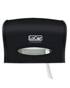 Solaris Paper LoCor Wall-Mount Jumbo Bath Tissue Dispenser, Black