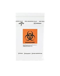Medline Zip-Style Biohazard Specimen Bags, 6in x 9in, Pack Of 1,000 Bags