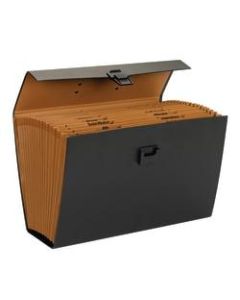 Smead A-Z And Subject Case File, 19 Pockets, Legal Size, 30% Recycled, Black