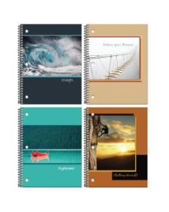 Inkology Spiral Notebooks, 8in x 10-1/2in, College Ruled, 140 Pages (70 Sheets), Inspirational Quotes, Pack Of 12 Notebooks