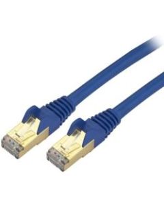 StarTech.com 8ft Blue Cat6a Shielded Patch Cable - Cat6a Ethernet Cable - 8 ft Cat 6a STP Cable - Snagless RJ45 Ethernet Cord - 8 ft Category 6a Network Cable for Docking Station, Network Device, Notebook, Desktop Computer, Hub, Switch, Router