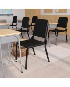 Flash Furniture HERCULES Series High-Density Stackable Band Chair, Black