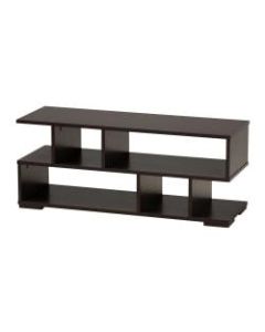 Baxton Studio Modern TV Stand, 14-5/8inH x 35-7/16inW x 11-13/16inD, Dark Brown
