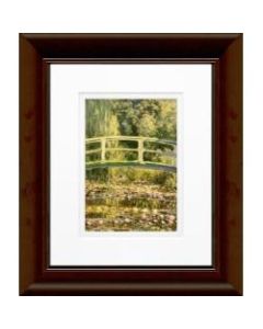 Timeless Frames Katrina Framed Traditional Artwork, 8in x 10in, Brown, Water Lillies And Japanese Bridge
