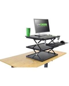 Uncaged Ergonomics CHANGEdesk - Adjustable Height Standing Desk Conversion - Up to 21in Screen Support - 30 lb Load Capacity - 5in Height x 21in Width - Desktop - Laminate, Steel - Black
