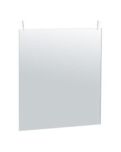 Azar Displays Hanging Acrylic Poster Frame, 40inH x 30inW x 1/4inD, Clear
