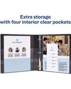 Avery Durable View 3-Ring Binder, 1in Slant Rings, Aqua