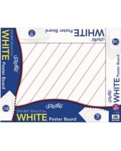 UCreate Poster Board Package - Multipurpose - 28in x 22in - 10 / Pack - White