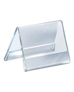 Azar Displays Acrylic Horizontal 2-Sided Nameplates, 3inH x 6inW x 3inD, Clear, Pack Of 10 Nameplates