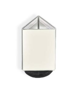 Azar Displays 3-Sided Revolving Acrylic Sign Holder, 6inH x 4inW x 4inD, Clear