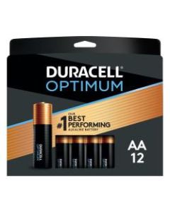 Duracell Optimum AA Alkaline Batteries, Pack Of 12