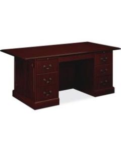HON 94000 Series Double-Pedestal Desk, 72inW x 36inH, Mahogany