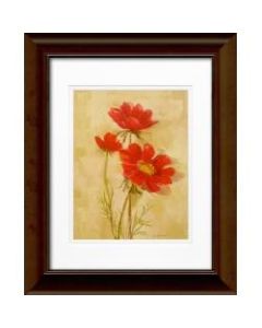Timeless Frames Katrina Framed Floral Artwork, 11in x 14in, Brown, Spicy Red Cosmos