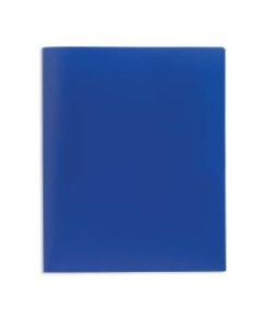 Office Depot Brand School-Grade 2-Pocket Poly Folder, Letter Size, Blue