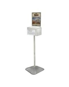 Azar Displays Large Lottery Box With Pocket And Pedestal Stand, 54-1/2inH x 16inW x 16inD, Clear