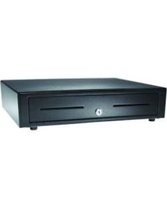 APG Cash Drawer Vasario 1616 Cash Drawer - 5 Bill - 5 Coin - 2 Media Slot - USB, - Steel, Plastic - Black - 4.3in Height x 16.2in Width x 16.3in Depth