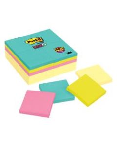 Post-it Super Sticky Notes, 3in x 3in, Miami Collection, Pack Of 24 Pads