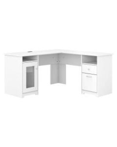 Bush Furniture Cabot L-Shaped Desk, 60inW, White, Standard Delivery