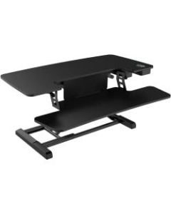 FlexiSpot EM7MA Metal Electric Sit-Stand Desk Converter, 19-3/4inH x 36inW x 16-5/16inD, Black