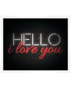 PTM Images Matted Framed Wall Art, Hello, 18inH x 22inW