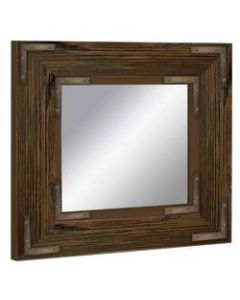 PTM Images Framed Mirror, Bronze Accent, 20inH x 20inW, Natural Black