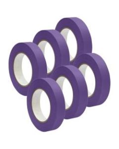 DSS Distributing Premium-Grade Masking Tape, 3in Core, 1in x 55 Yd., Purple, Pack Of 6