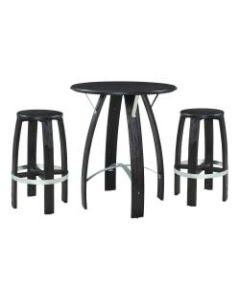 Powell Duarte 3-Piece Pub Set, Rustic Dark Brown