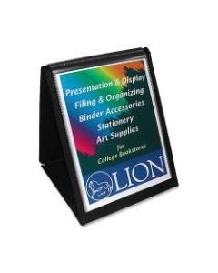 Lion Flip-N-Tell Display Book-N-Easel, 11in x 8 1/2in, 40% Recycled, Black