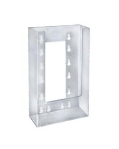 Azar Displays Trifold Wall-Mount Brochure Holders, 7-7/8inH x 4-3/8inW x 1-1/2inD, Clear, Pack Of 10 Holders