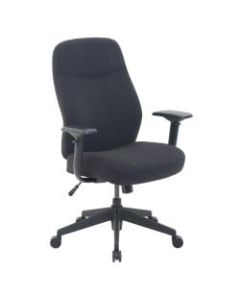 Serta Commercial Motif Fabric Mid-Back Desk Chair, Black