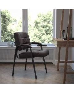 Flash Furniture Bonded LeatherSoft Side Chair, Brown/Black