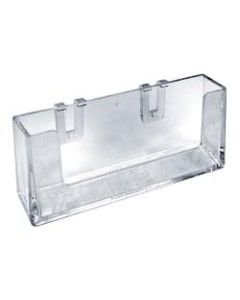 Azar Displays Outdoor Business Card Holders, 2-3/4inH x 4-1/4inW x 1-1/2inD, Clear, Pack Of 10 Holders
