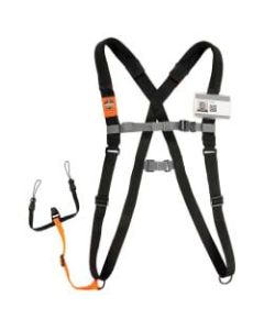 Ergodyne Squids 3138 Barcode Scanner Harness And Lanyard, Small, Black