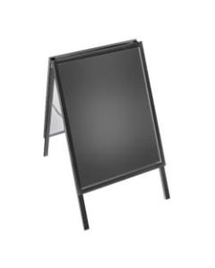 Azar Displays Slide In A-Frame Sign Holder, 36in x 23 3/4in x 27 1/2in, Black Plastic Frame