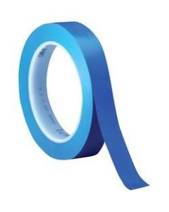 3M 471 Vinyl Tape, 3in Core, 0.5in x 36 Yd., Blue, Case Of 72