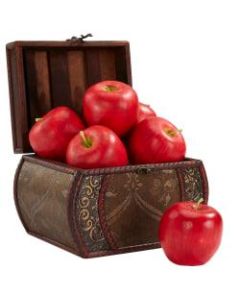 Nearly Natural Faux Apples, 3 1/2inH, Red, Set Of 6