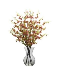 Nearly Natural 30inH Silk Cherry Blossoms Arrangement With Vase