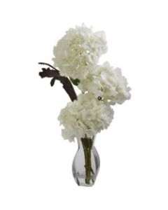 Nearly Natural 28inH Silk Triple Hydrangeas With Vase