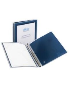 Avery Flexi-View 3-Ring Binder, 1/2in Round Rings, Navy