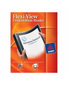 Avery Flexi-View 3-Ring Binder, 1/2in Round Rings, Black
