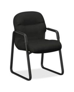HON Pillow Soft Guest Chair With Fixed Arms, Black