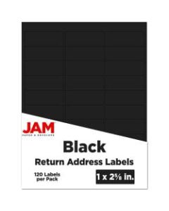 JAM Paper Mailing Address Labels, 2 5/8in x 1in, Black, Pack Of 120