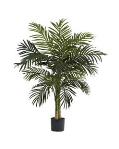 Nearly Natural 4ftH Plastic Golden Cane Palm Tree With Pot