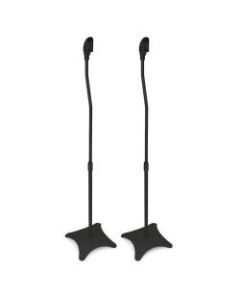 Mount-It MI-1210B Home Theater Speaker Stands, 27-7/16inH x 8inW x 2-1/2inD, Black, Set Of 2 Stands