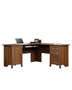 Sauder Carson Forge "L"-Shaped Engineered Wood Corner Computer Desk, Washington Cherry